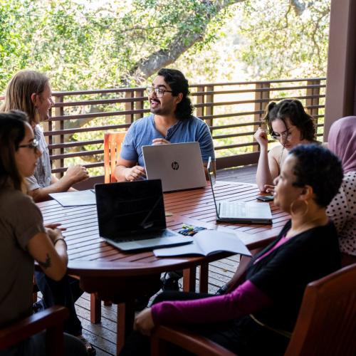 Students at Allen Calvin Campus at Palo Alto University